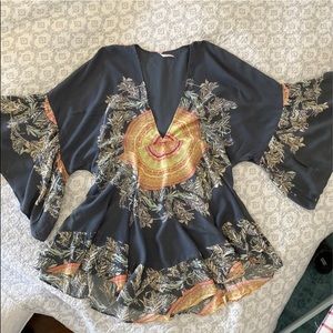 Free People Sunset dreams tunic blouse, Sz M